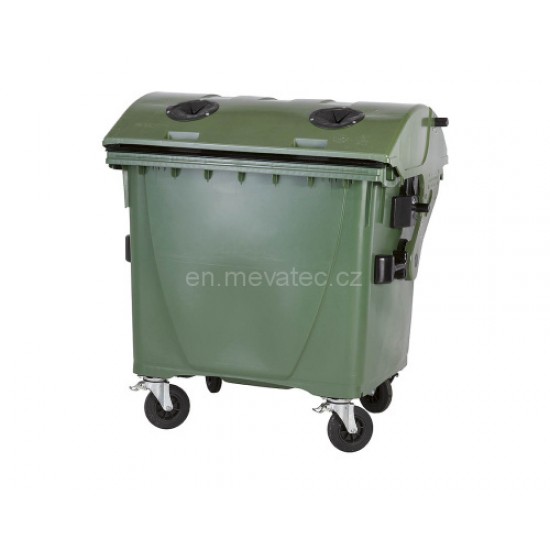 Eurocontainer din plastic, 1100 L, capac rotund, verde, inchizatoare pentru capac - colectare sticla SULO - Transport Inclus Eurocontainer din plastic, 1100 L, capac rotund, verde, inchizatoare pentru capac - colectare sticla SULO - Transport Inclus