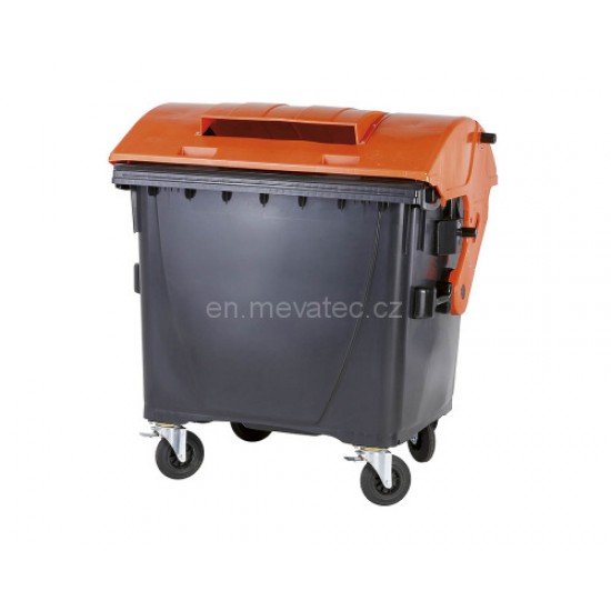 Eurocontainer din plastic, 1100L, capac rotund, fara inchizatoare pentru capac - colectare ambalaje SULO - Transport Inclus