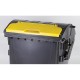 Eurocontainer din material plastic 1100 l negru capac in capac galben MEVATEC - Transport Inclus