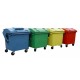 Container HDPE CLE 1100L cu capac rotund verde - Transport inclus