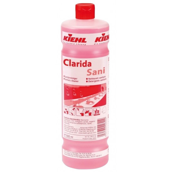 CLARIDA SANITAR-Detergent sanitar cu miros citric pentru depunerile de calcar ,piatra ureica si sapun, 1L, Kieh