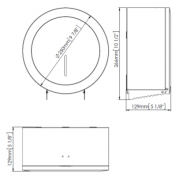 Dispenser hartie igienica rola Jumbo, Mediclinics, inox negru