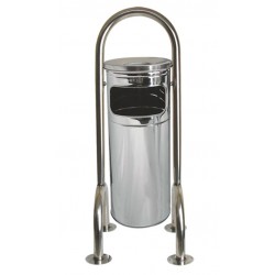 Cos gunoi pentru parc din inox, 31L Cos gunoi pentru parc din inox, 31L