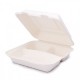 Set de 100 bucati, Caserole meniu din trestie, 23x15 cm, 2 compartimente Set de 100 bucati, Caserole meniu din trestie, 23x15 cm, 2 compartimente