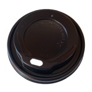 Capace negre pentru pahare de 8 si 12 oz pentru bauturi calde, 100 buc/set