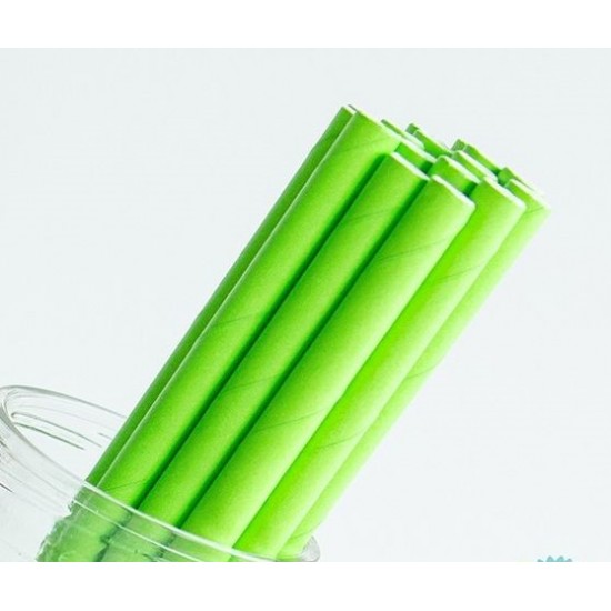 Set 100 bucati, Paie din hartie, verde Set 100 bucati, Paie din hartie, verde
