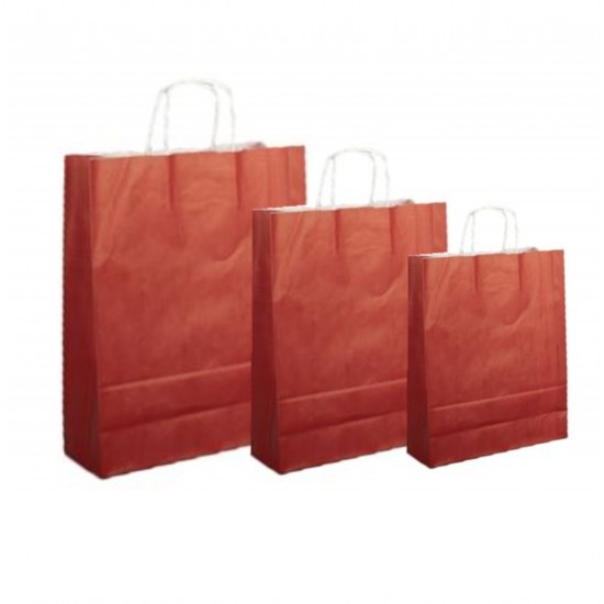 Set 100 bucati, Pungi albe colorate bordo, 18x9x29 cm Set 100 bucati, Pungi albe colorate bordo, 18x9x29 cm