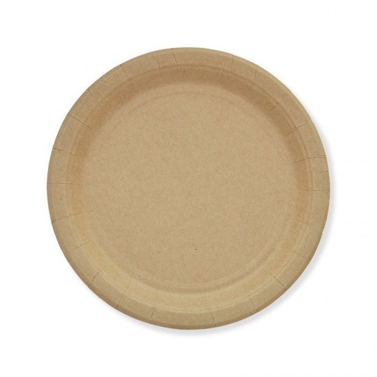 Set de 100 bucati, Farfurie kraft ECO - D18 Set de 100 bucati, Farfurie kraft ECO - D18