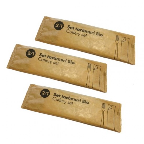 Set 100 bucati, Furculita si Servetel, 16 cm Set 100 bucati, Furculita si Servetel, 16 cm