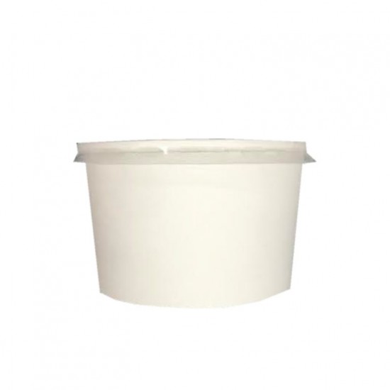 Bol supa Kraft + Capac - ALB 470ml - 100 buc. Bol supa Kraft + Capac - ALB 470ml - 100 buc.