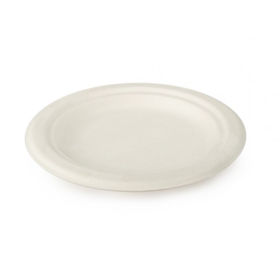Set de 100 bucati, Farfurie rotunda, trestie de zahar, 26 cm Set de 100 bucati, Farfurie rotunda, trestie de zahar, 26 cm