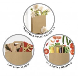 Punga hartie, natur, cu maner plat - 32x17x25cm - 250 buc Punga hartie, natur, cu maner plat - 32x17x25cm - 250 buc