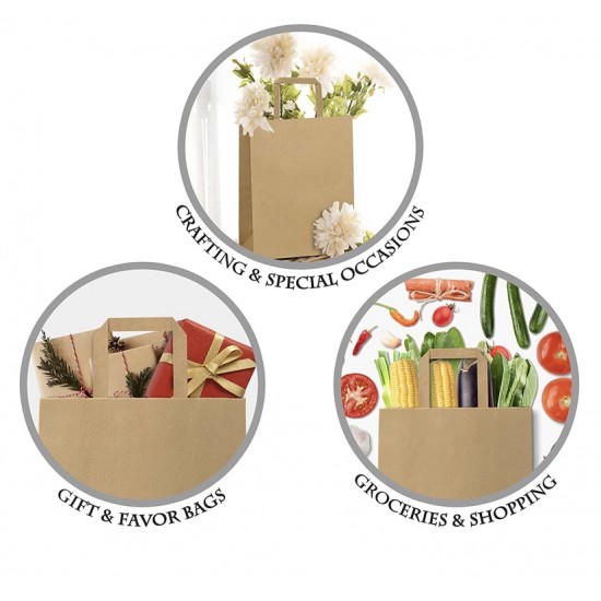 Punga hartie, natur, cu maner plat - 32x17x25cm - 250 buc Punga hartie, natur, cu maner plat - 32x17x25cm - 250 buc
