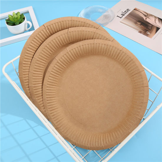 Set de 100 bucati, Farfurie kraft ECO - D18 Set de 100 bucati, Farfurie kraft ECO - D18
