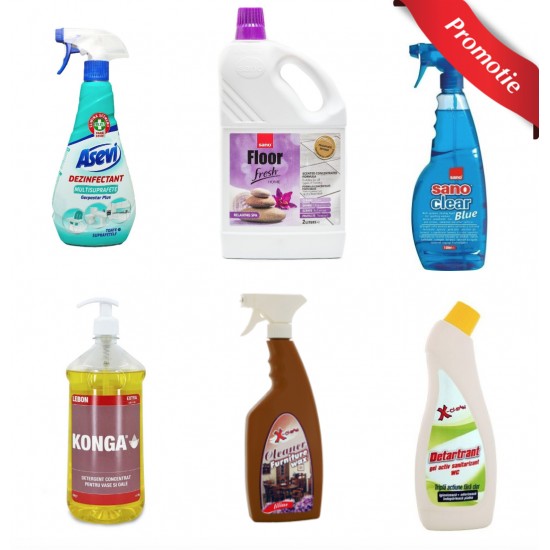 Pachet detergenti pentru curatenie si igiena
