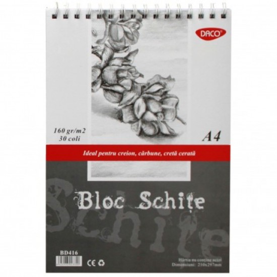 Bloc a4 schite 160gr 30 file daco bd416 Bloc a4 schite 160gr 30 file daco bd416