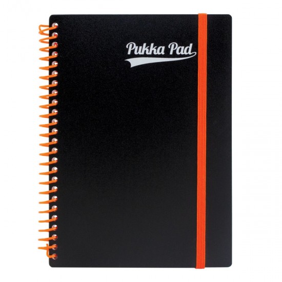 Set 3 caiete cu spirala Pukka Pads PP Neon A5 200 pag dictando, coperti PP, mix culori Set 3 caiete cu spirala Pukka Pads PP Neon A5 200 pag dictando, coperti PP, mix culori