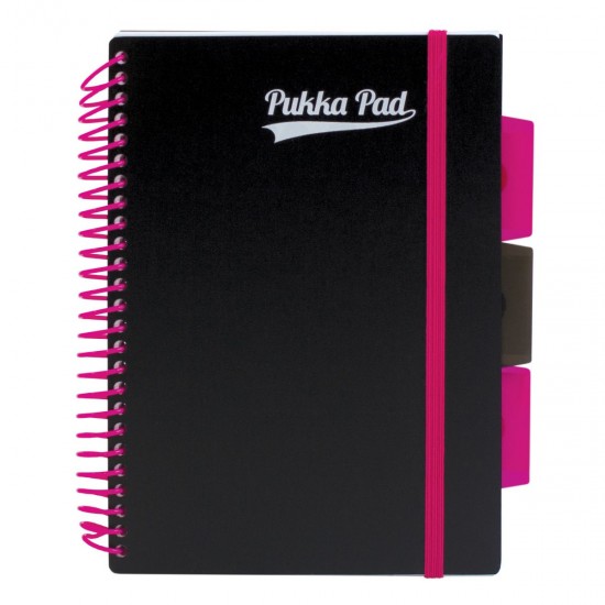 Set 3 caiete cu spirala si separatoare Pukka Pads PP Neon A5 200 pag, dictando, coperti PP, mix culori Set 3 caiete cu spirala si separatoare Pukka Pads PP Neon A5 200 pag, dictando, coperti PP, mix culori