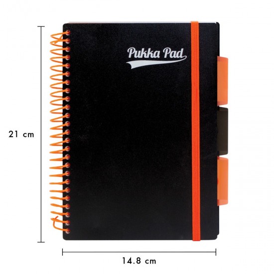 Set 3 caiete cu spirala si separatoare Pukka Pads PP Neon A5 200 pag, dictando, coperti PP, mix culori Set 3 caiete cu spirala si separatoare Pukka Pads PP Neon A5 200 pag, dictando, coperti PP, mix culori