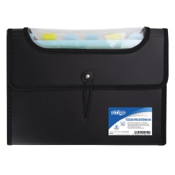 Dosar Strigo Plastic Extensibil A4 12 Compartimente Negru Dosar Strigo Plastic Extensibil A4 12 Compartimente Negru