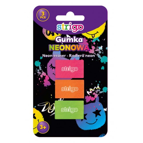 Set 3 gume de sters neon Set 3 gume de sters neon