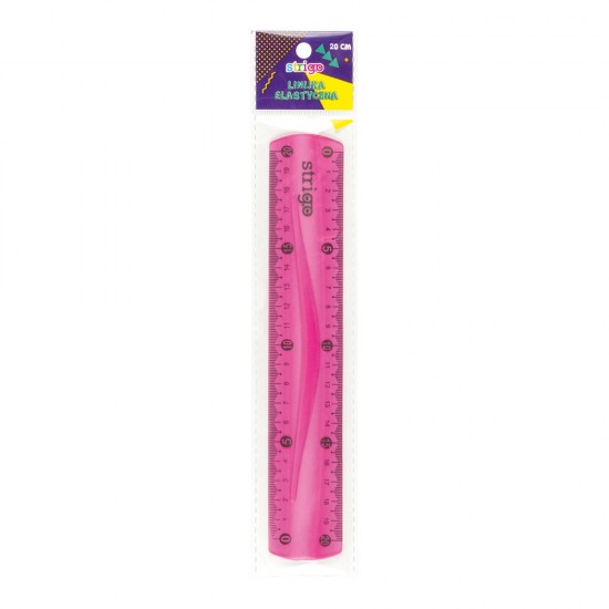 Rigla Strigo flexibila 20 CM Roz Rigla Strigo flexibila 20 CM Roz