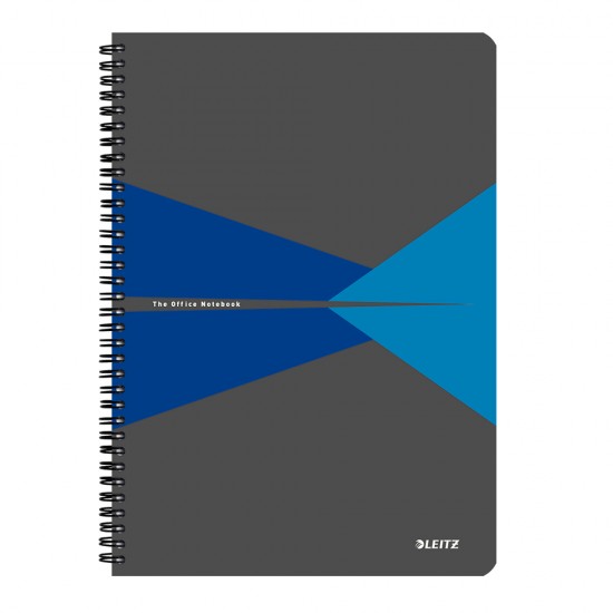 Caiet de birou Leitz Office, carton, A4, cu spira, matematica, albastru Caiet de birou Leitz Office, carton, A4, cu spira, matematica, albastru