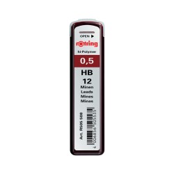 Mine creion mecanic Rotring, 0.5 mm , HB, 12 bucati/cutie Mine creion mecanic Rotring, 0.5 mm , HB, 12 bucati/cutie