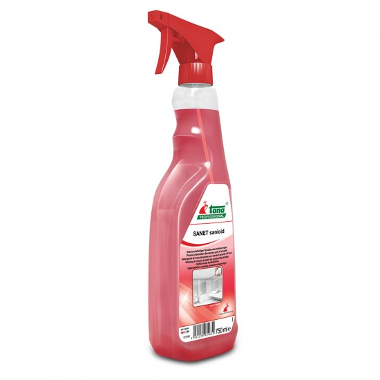 Detergent pentru baie Sanet Sanicid 750 ml, utilizare usoara, specific spatiilor sanitare Detergent pentru baie Sanet Sanicid 750 ml, utilizare usoara, specific spatiilor sanitare