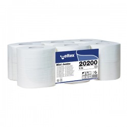 Hartie igienica Celtex, Mini Jumbo 20200, 2 straturi, alba, 120 m Hartie igienica Celtex, Mini Jumbo 20200, 2 straturi, alba, 120 m