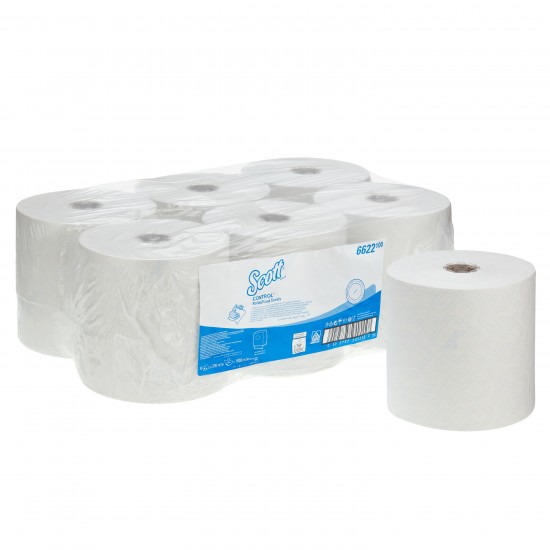 Rola prosop autocut, Kimberly Clark, Scott Control, 1 strat, alb, 300 metri, 6 role/set Rola prosop autocut, Kimberly Clark, Scott Control, 1 strat, alb, 300 metri, 6 role/set