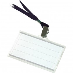 Ecuson orizontal Donau, 85 x 50 mm, cu snur negru, 50 bucati/cutie Ecuson orizontal Donau, 85 x 50 mm, cu snur negru, 50 bucati/cutie