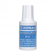 Fluid corector Donau, 20 ml, pe baza de solvent, aplicator cu pensula