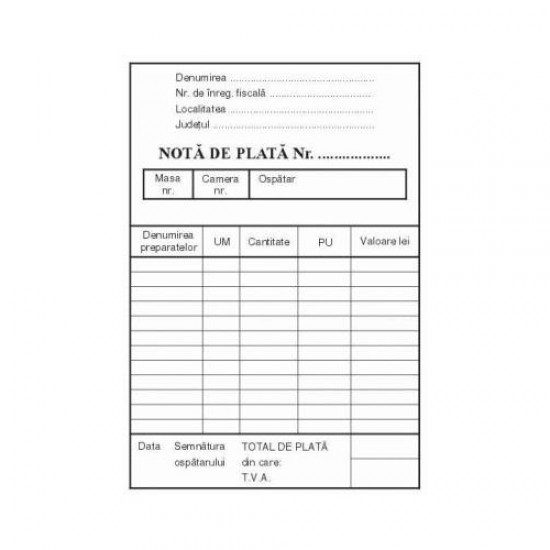 Nota plata A6, C100, 3 bucati/set Nota plata A6, C100, 3 bucati/set