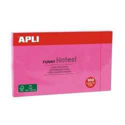 Notite adezive, Apli, 125 x 75 mm, magenta, 100 file/set Notite adezive, Apli, 125 x 75 mm, magenta, 100 file/set