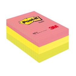 Notite adezive, Post-it, liniate, multicolor, 102 x 152 mm, 100 file Notite adezive, Post-it, liniate, multicolor, 102 x 152 mm, 100 file