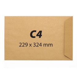 Plic C4, 229 x 324 mm, kraft, banda silicon, 90 g/mp, 25 bucati/set Plic C4, 229 x 324 mm, kraft, banda silicon, 90 g/mp, 25 bucati/set