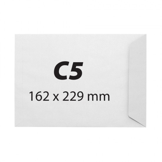 Plic C5, 162 x 229 mm, alb, banda silicon, 80 g/mp, 500 bucati/cutie Plic C5, 162 x 229 mm, alb, banda silicon, 80 g/mp, 500 bucati/cutie