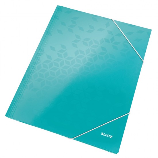 Mapa cu elastic Leitz WOW, carton laminat, A4, 250 coli, turcoaz Mapa cu elastic Leitz WOW, carton laminat, A4, 250 coli, turcoaz