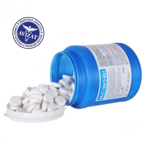 Dezinfectant tablete efervescente clor Biclosol 300buc