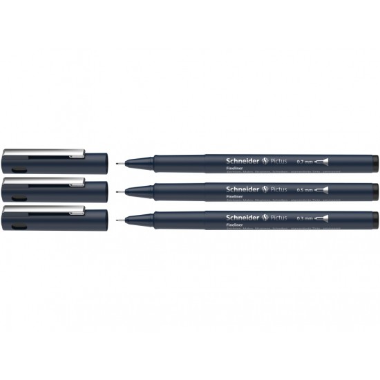 Fineliner Schneider Pictus 3 buc/portofel Fineliner Schneider Pictus 3 buc/portofel