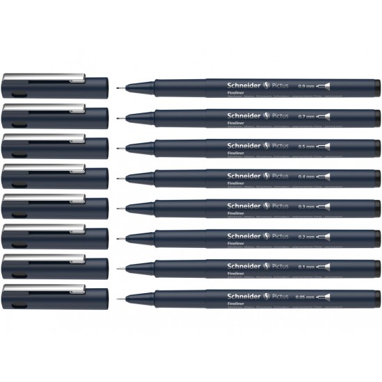 Fineliner Schneider Pictus 8 buc/portofel Fineliner Schneider Pictus 8 buc/portofel
