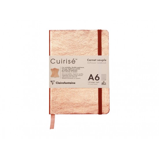 Notebook cu copertă moale din piele Cuirise, A6, Clairefontaine Notebook cu copertă moale din piele Cuirise, A6, Clairefontaine