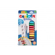Acuarele tempera Carioca 12 culori 10 ml cu tăviță și pensulă Acuarele tempera Carioca 12 culori 10 ml cu tăviță și pensulă