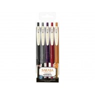 Pix cu gel 0.5 mm Zebra Sarasa Clip Vintage 2, 5/set Pix cu gel 0.5 mm Zebra Sarasa Clip Vintage 2, 5/set