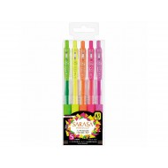 Pix cu gel Sarasa Neon 5 culori/set Zebra Pix cu gel Sarasa Neon 5 culori/set Zebra