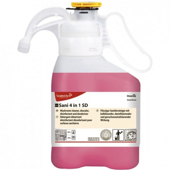 Detergent detartrant dezinfectant grupuri sanitare 1.4L, SANI 4 in 1 Plus SD