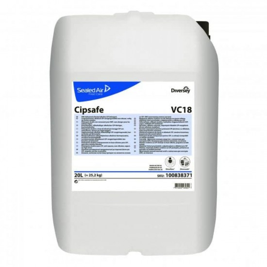 Detergent alcalin cu spumare redusa Cipsafe, Diversey, 25.2 kg