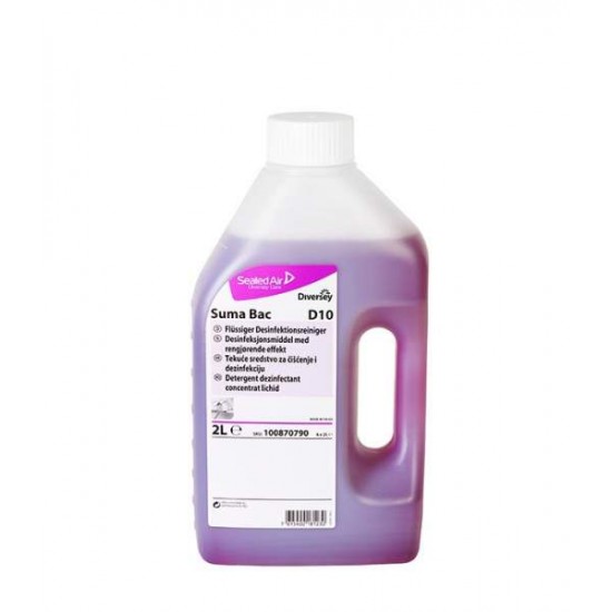 Detergent dezinfectant bucatarie SUMA Bac D10, Diversey, 2L