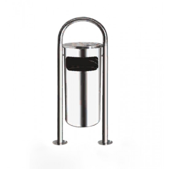 Cos gunoi pentru parc din inox, 31L Cos gunoi pentru parc din inox, 31L